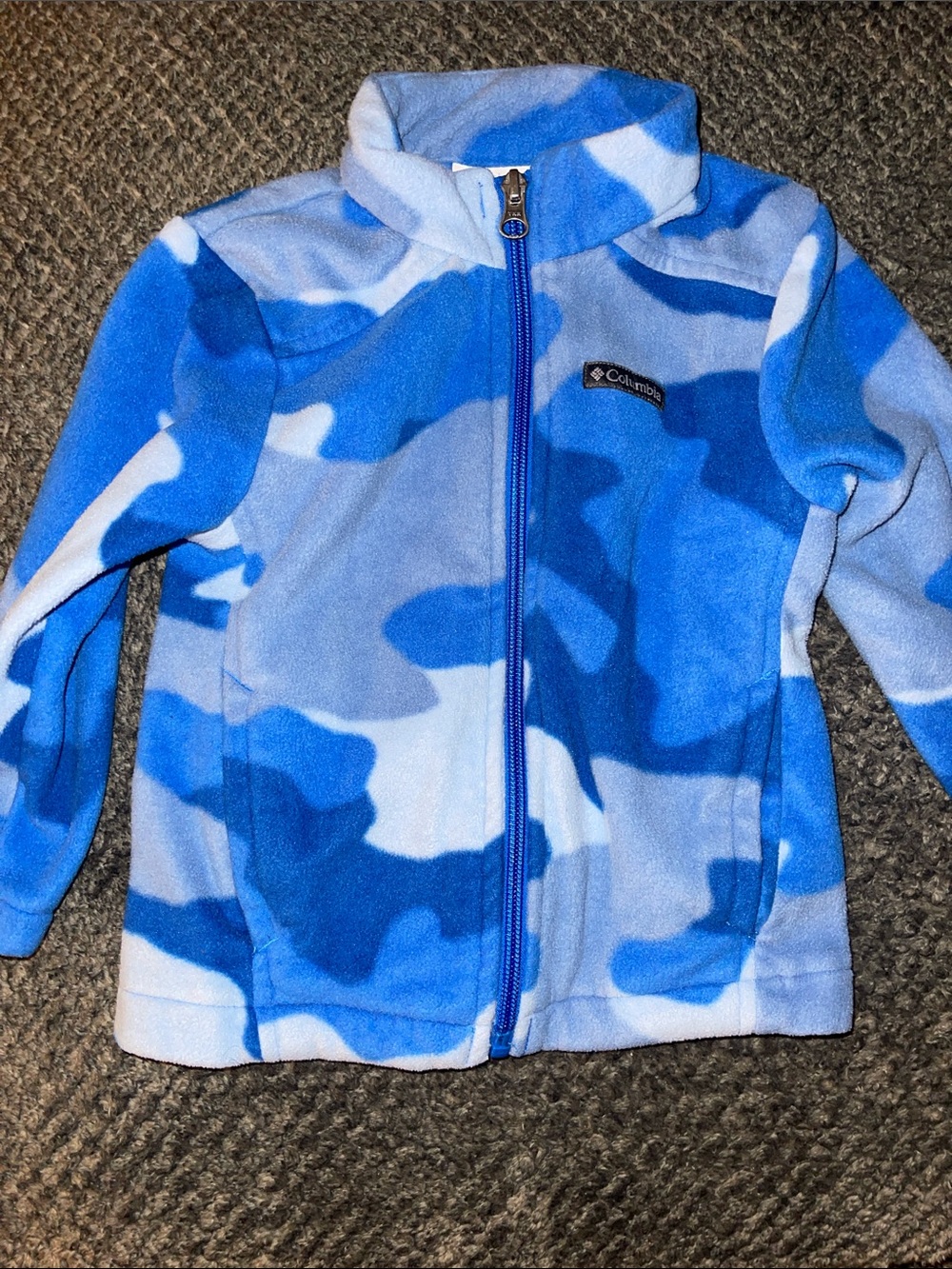 Columbia Blue and White Camo Fleece Jacket
